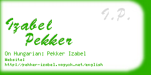 izabel pekker business card